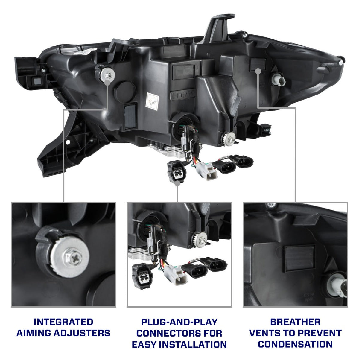 2016-2022 Toyota Tacoma Sequential LED Projector Headlights Pair Form Lighting - premium lighting for vehicles.