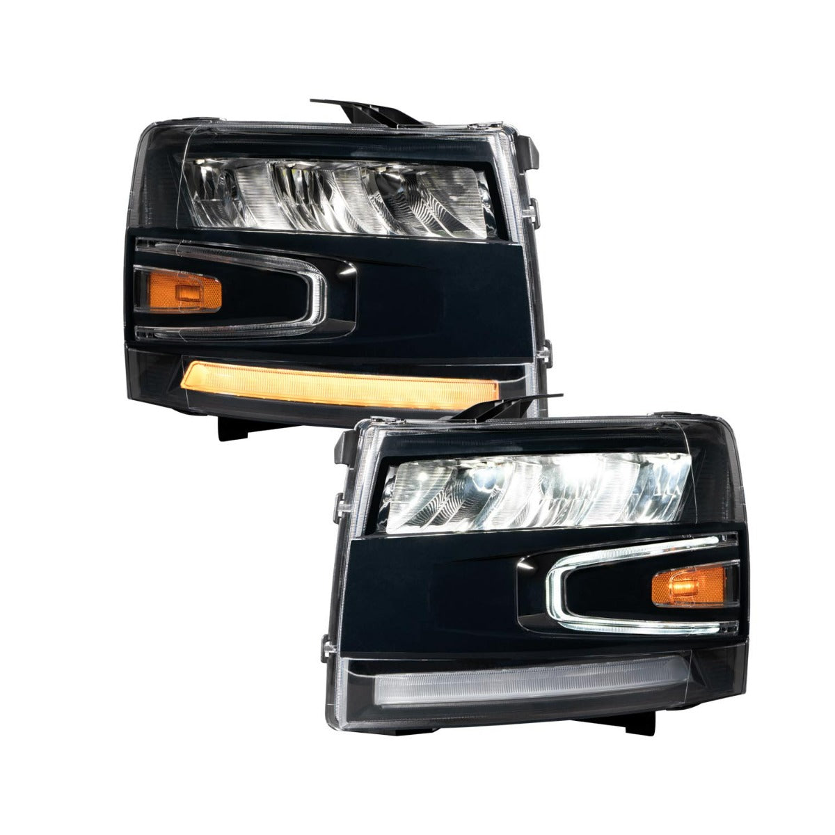 2007-2013 Chevrolet Silverado LED Reflector Headlights Pair Form Lighting - premium lighting for vehicles.