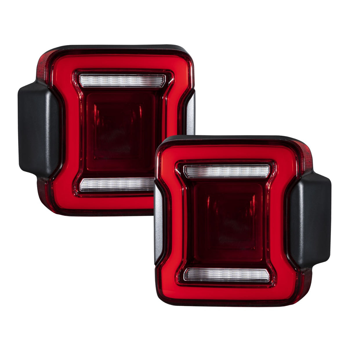 2018-2022 Jeep Wrangler LED Tail Lights Red Pair Form Lighting - premium lighting for vehicles.